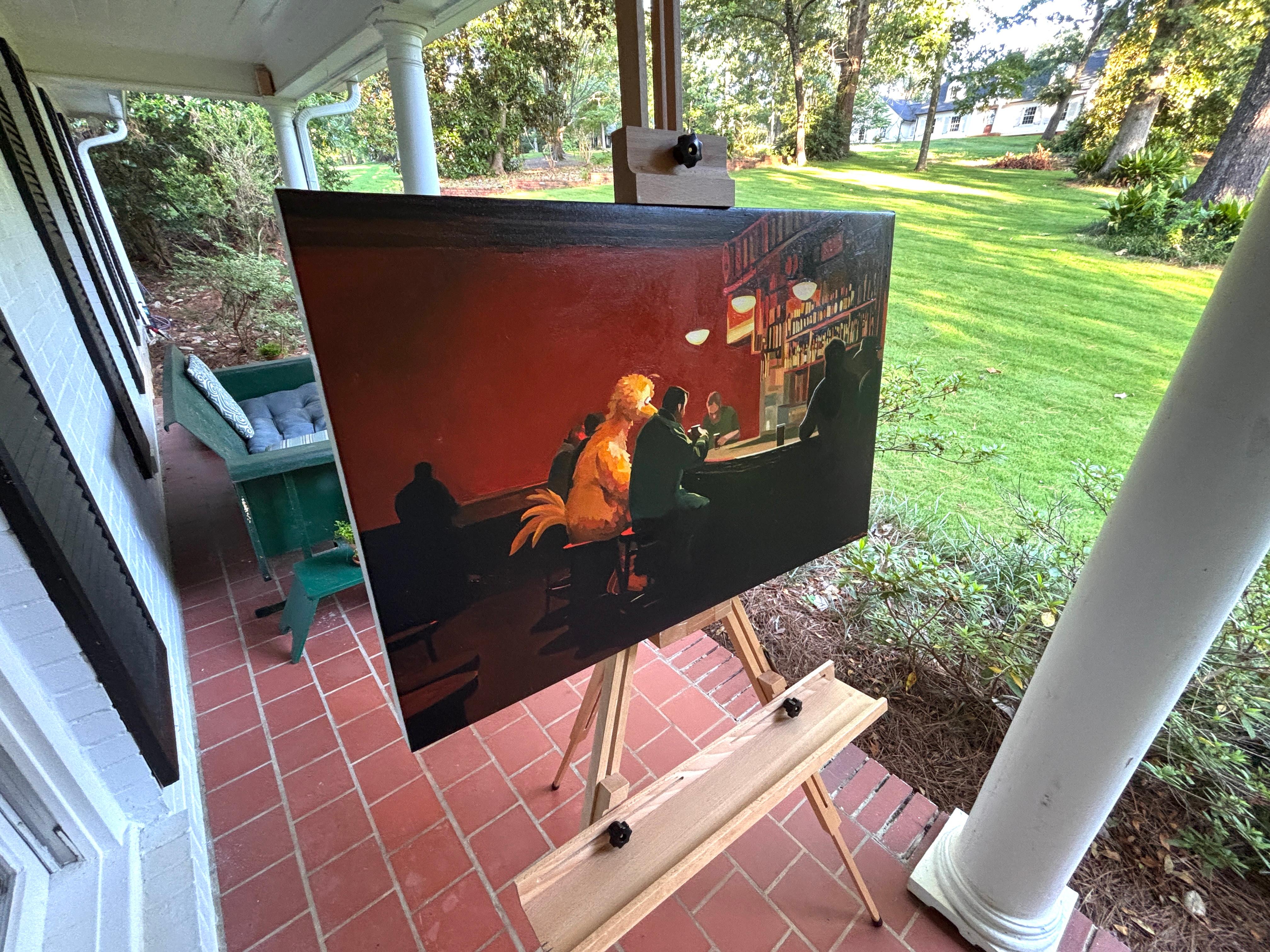 Nuit ensoleillée, peinture à l'huile - Painting de Keith Thomson