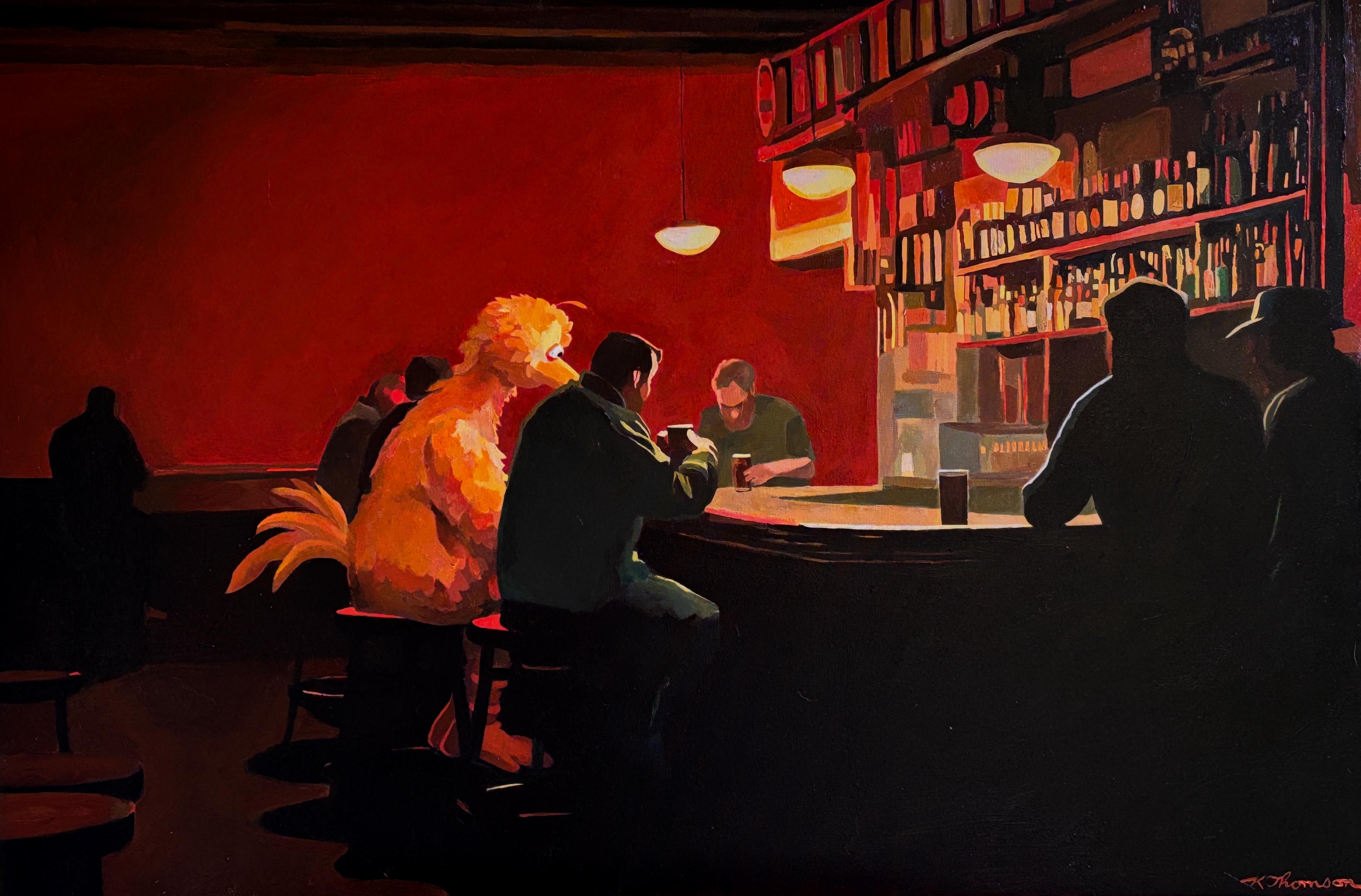 Portrait Painting Keith Thomson - Nuit ensoleillée, peinture à l'huile