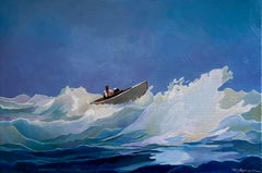 Il romanziere marittimo, pittura a olio