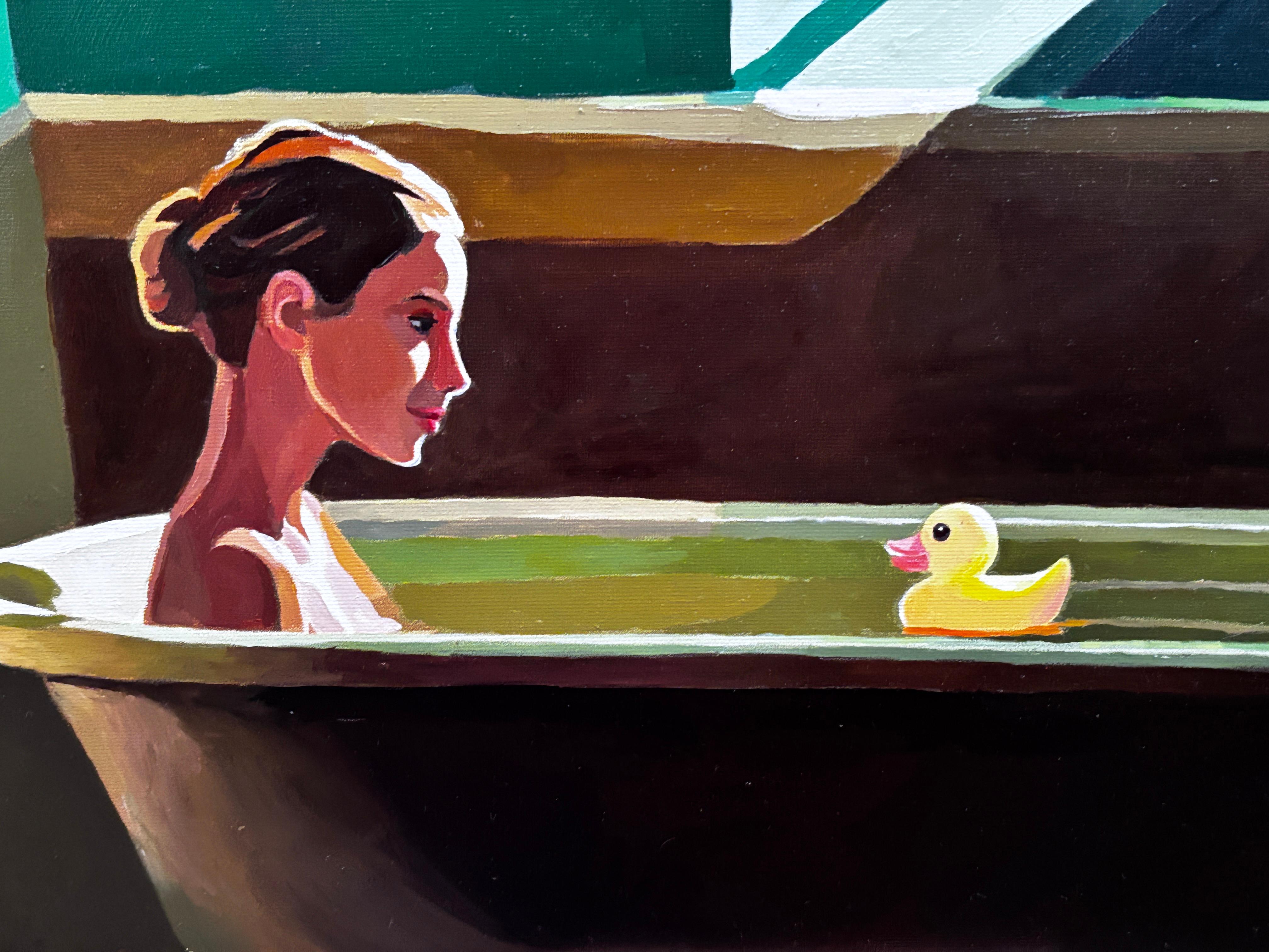 Der Eine, Ölgemälde (Schwarz), Figurative Painting, von Keith Thomson