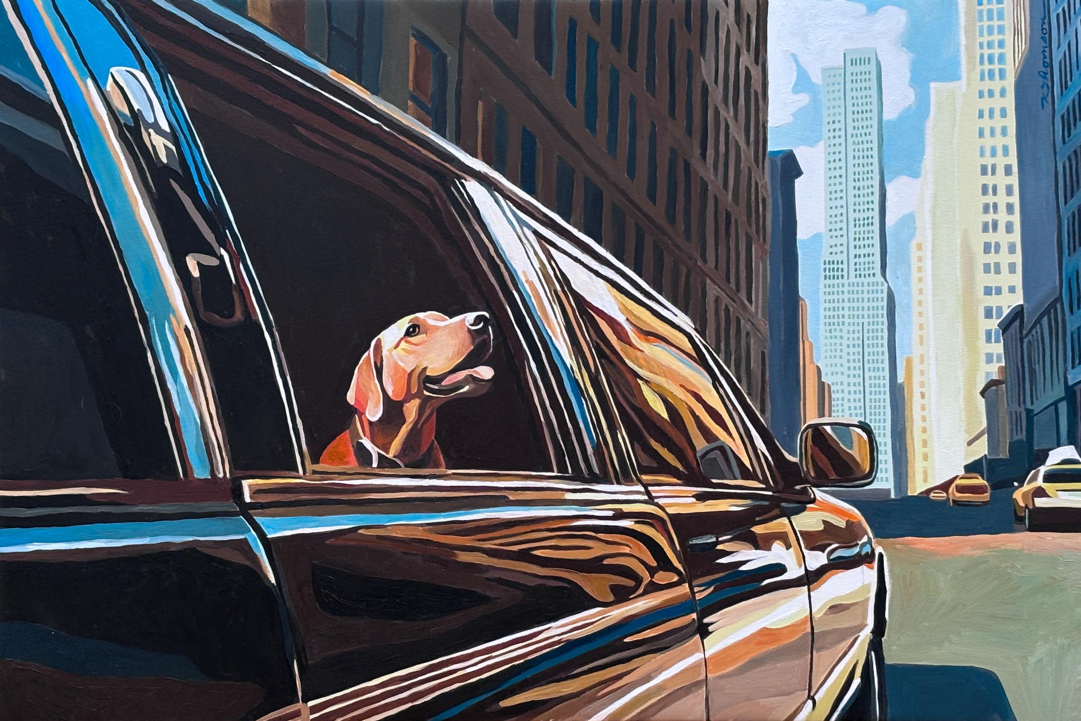 Keith Thomson Animal Painting - Top Dog, Oil Painting