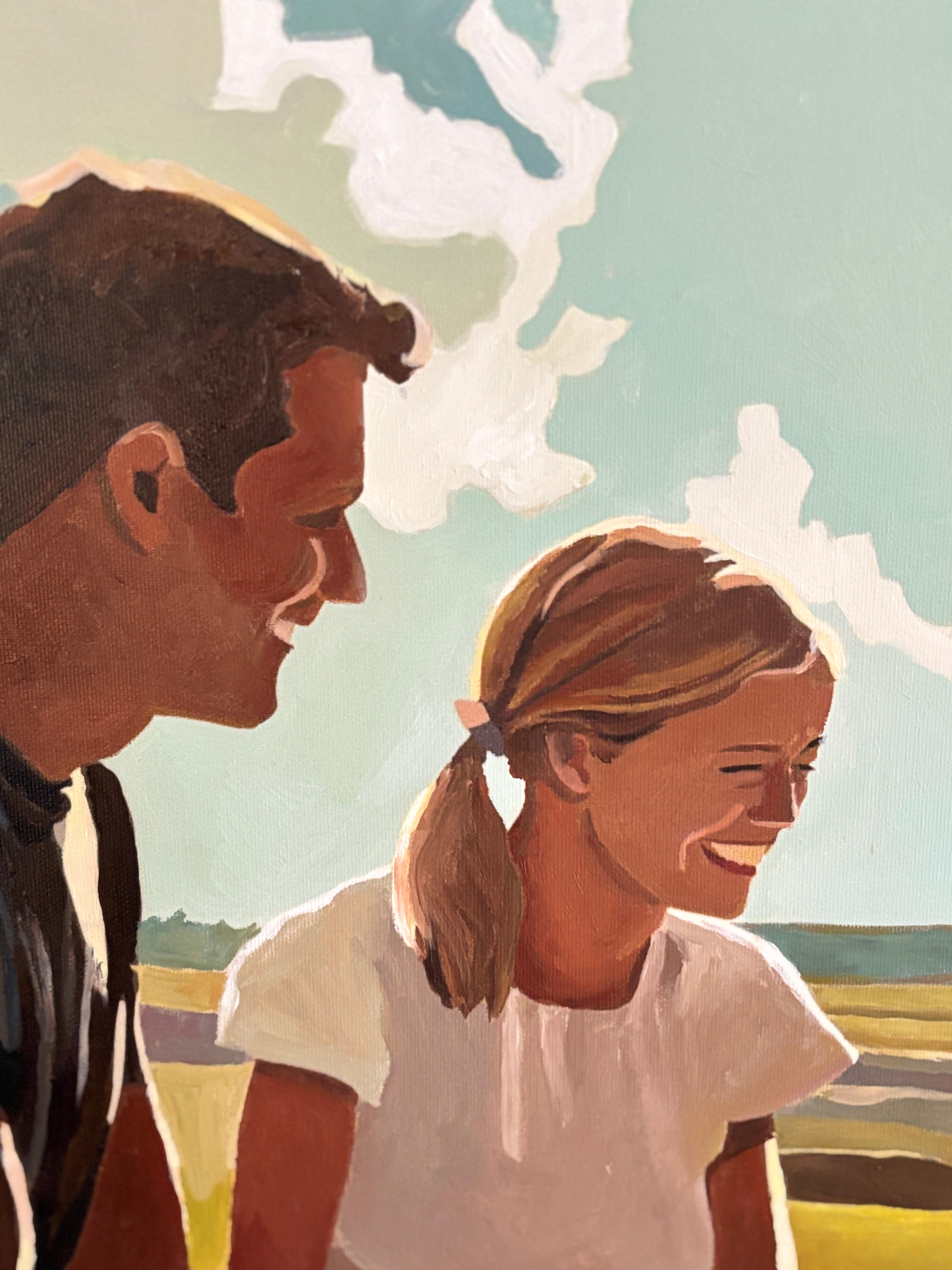Utopía, Pintura al óleo - Figurative Painting Marrón de Keith Thomson