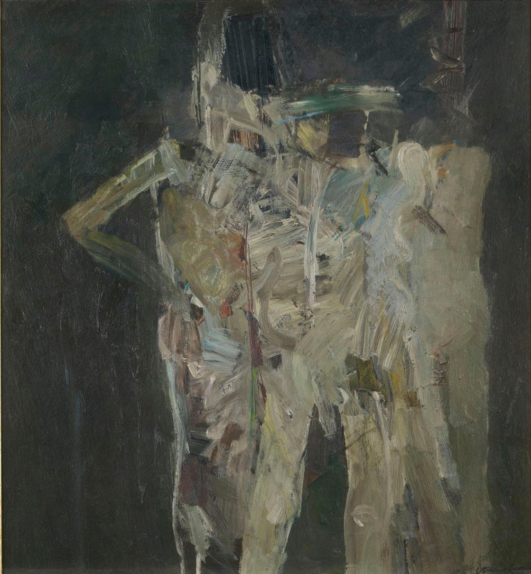 KEITH VAUGHAN Street Group 20th Century, Oil on board by Keith