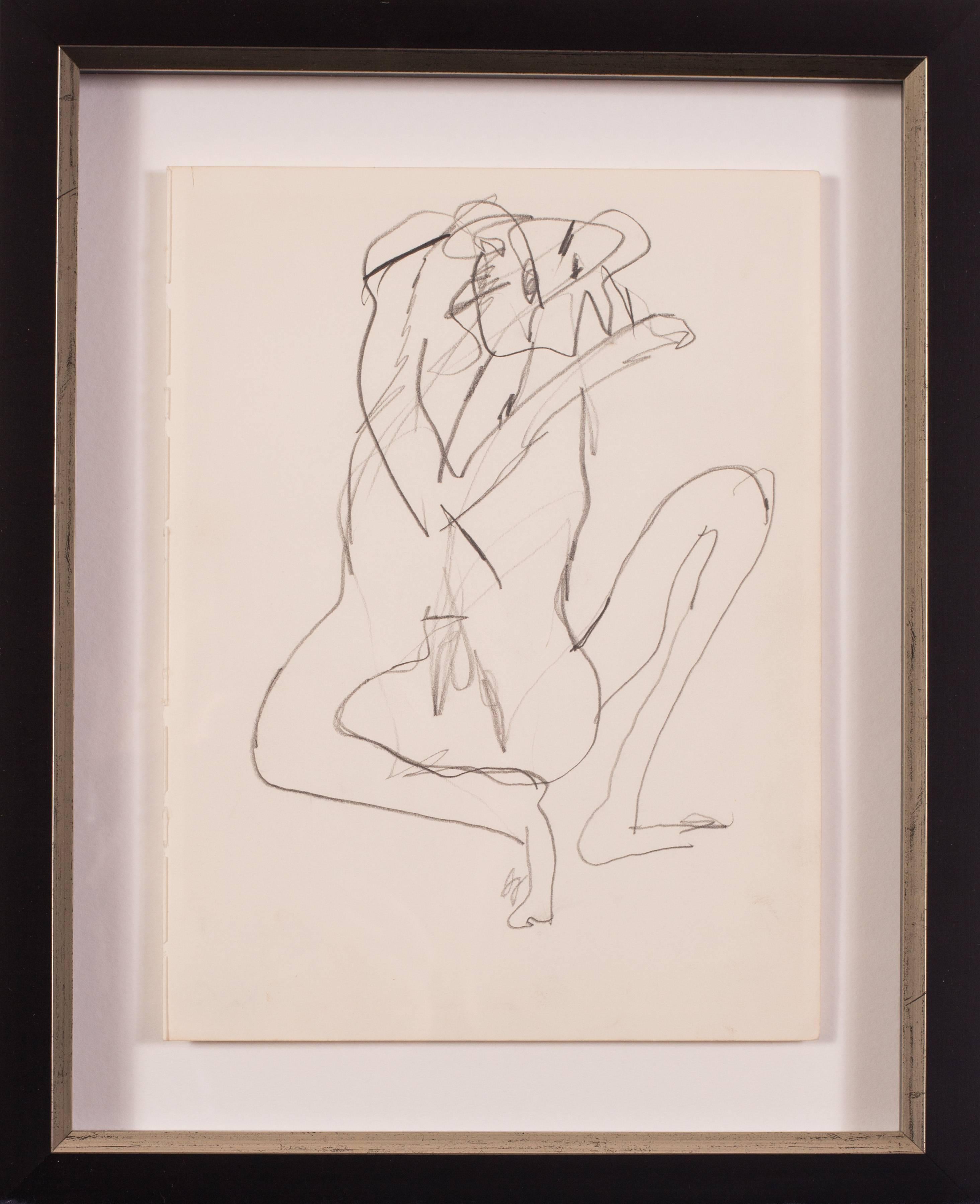 Keith Vaughan drawings, set of 4, figures or men, 20th Century, British  6