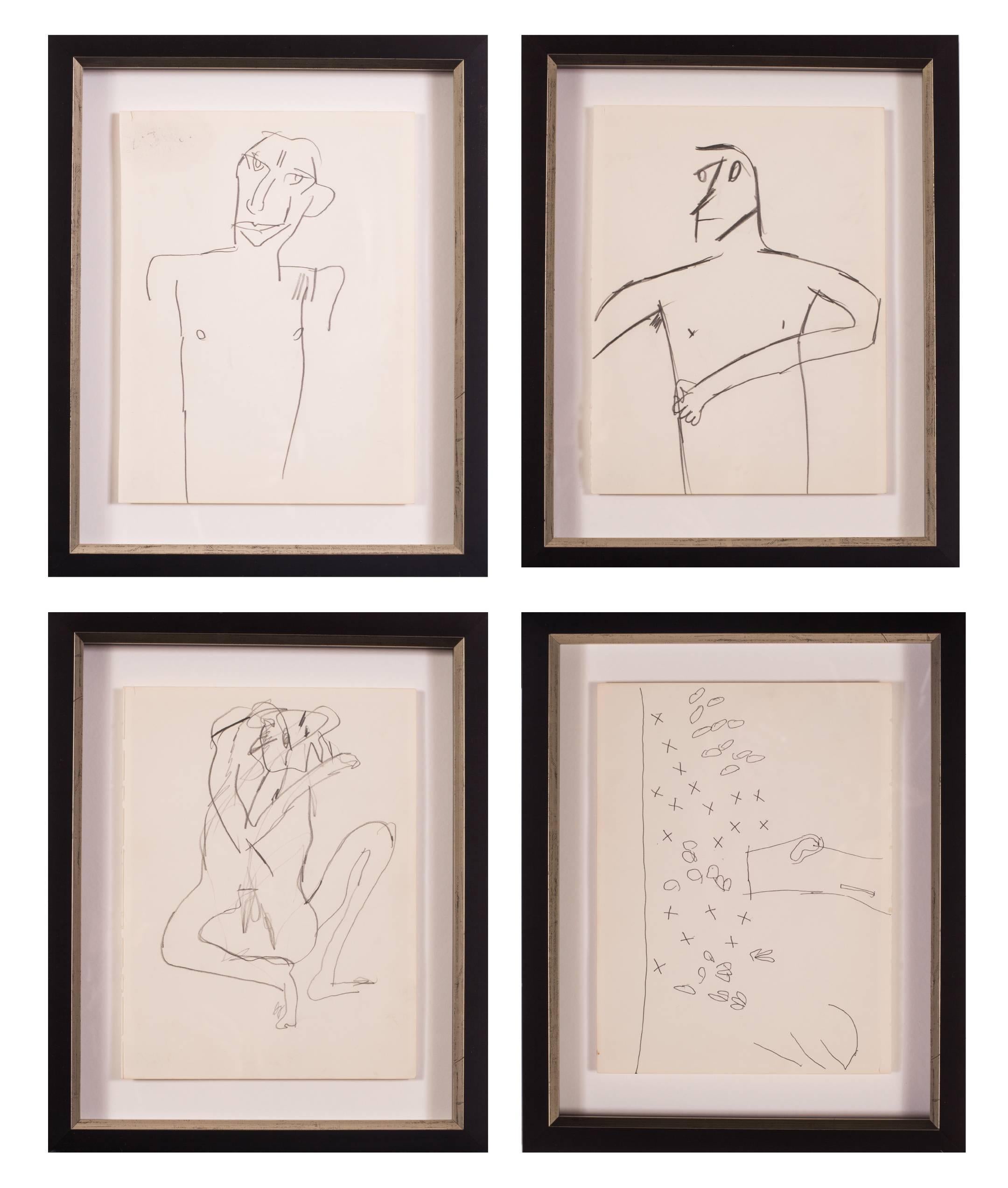 Keith Vaughan (British, 1912-1977)
Male figure; Figure in profile; A sexual encounter; and Noughts and Crosses
All with studio stamp `KV’ (on the reverse)
All from the album `MAHLER 1974 Harrow Hall’
All 9.7/8 x 7.1/2 in. (25.1 x 19 cm.)
13.5/8 x