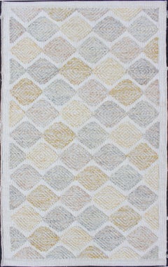 Alfombra escandinava Keivan Woven Arts Todo Diamante en Hi-Low  3' x 5'