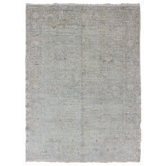 Tappeto turco Keivan Woven Arts Angora Oushak in toni neutri 4'8 x 6'8