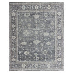 Keivan Woven Arts Angora Oushak Turkish Rug in Shades of Gray
