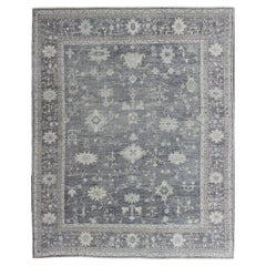 Keivan Woven Arts Angora Oushak Turkish Rug in Shades of Gray 