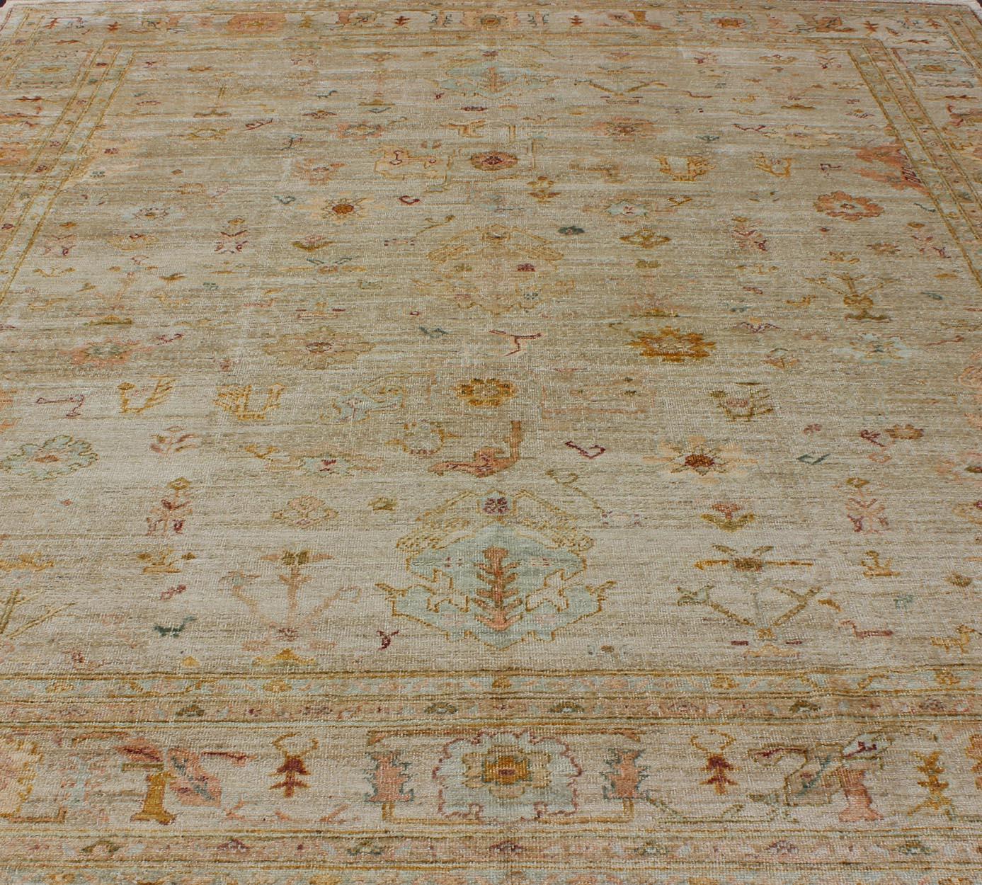 Keivan Woven Arts Angora Oushak Turkish Rug  Measures: 12'2 x 14'5  9