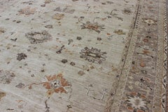 Keivan Woven Arts Angora Turkish Oushak Rug in Neutral Tones   11' 6 x 14 '9