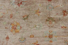 Keivan Woven Arts Angora Turkish Oushak Rug in Pink and Multi Colors 12'3 x 17'9