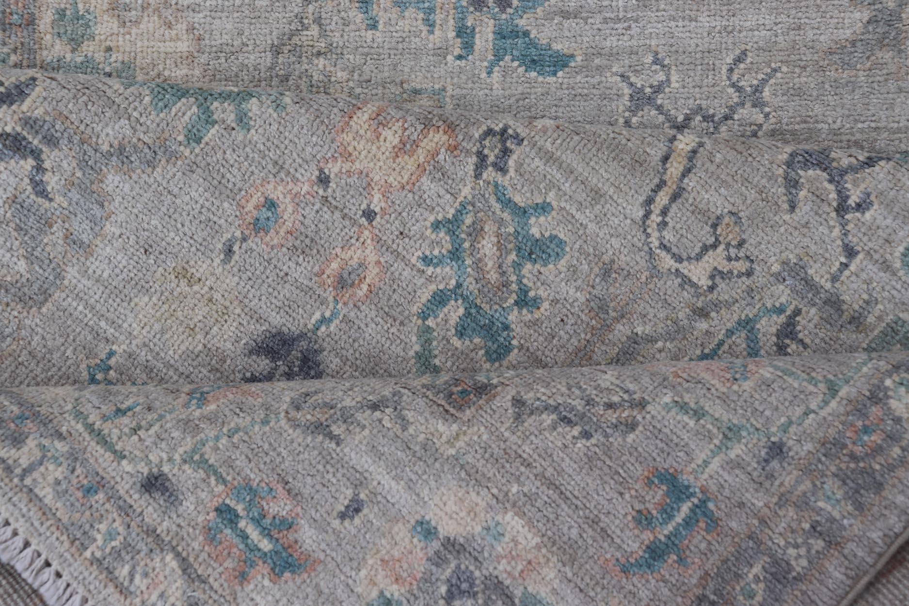 Keivan Woven Arts Collection of Large Modern Tabriz Gallery in Muted Tones For Sale 2