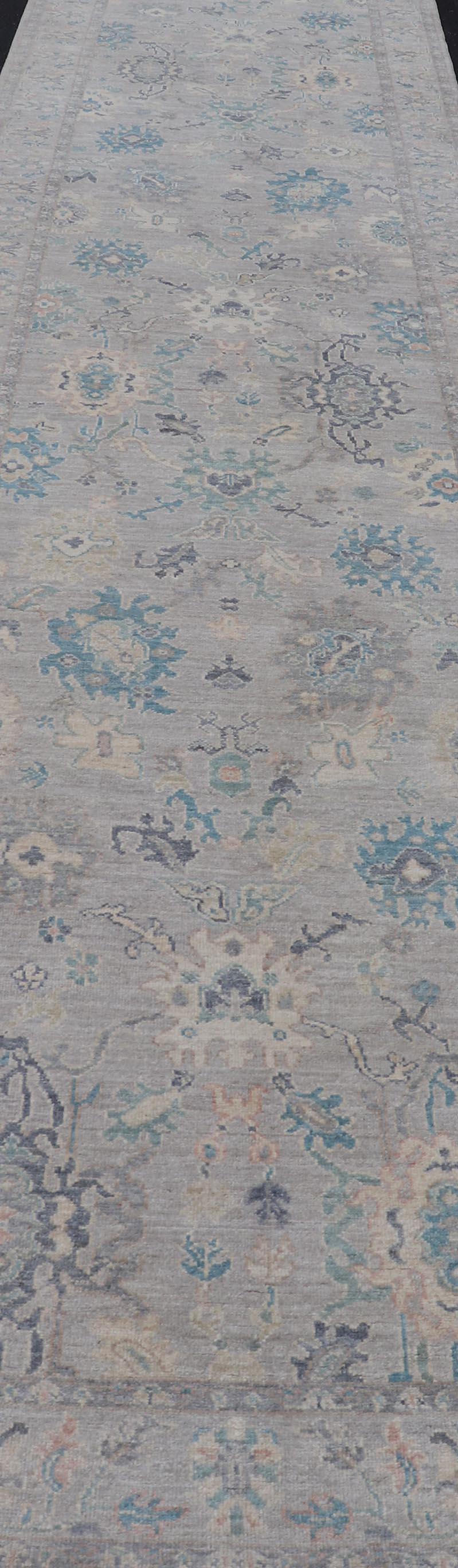 Keivan Woven Arts Collection of Large Modern Tabriz Gallery in Muted Tones For Sale 3