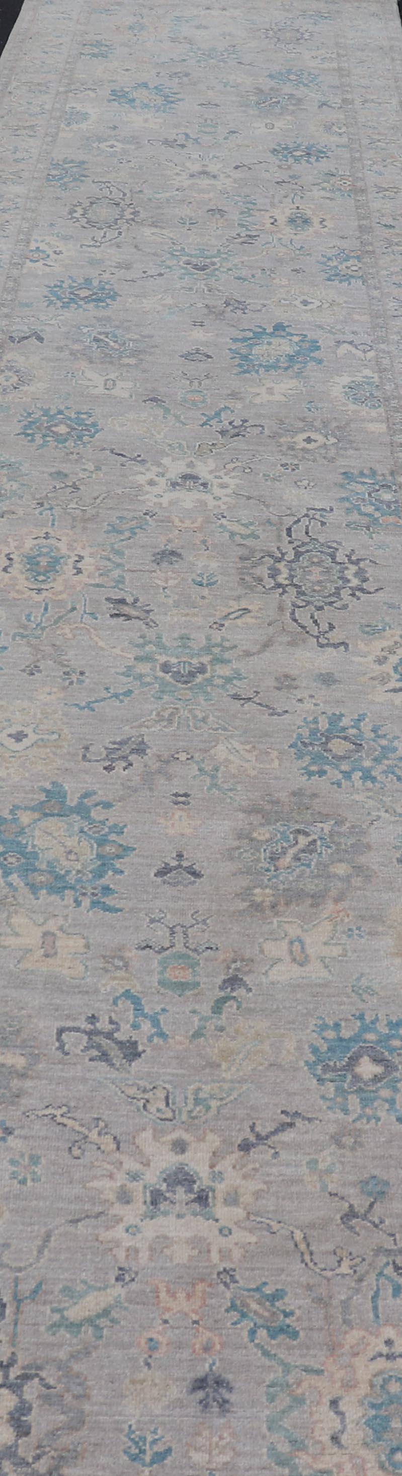 Keivan Woven Arts Collection of Large Modern Tabriz Gallery in Muted Tones For Sale 4