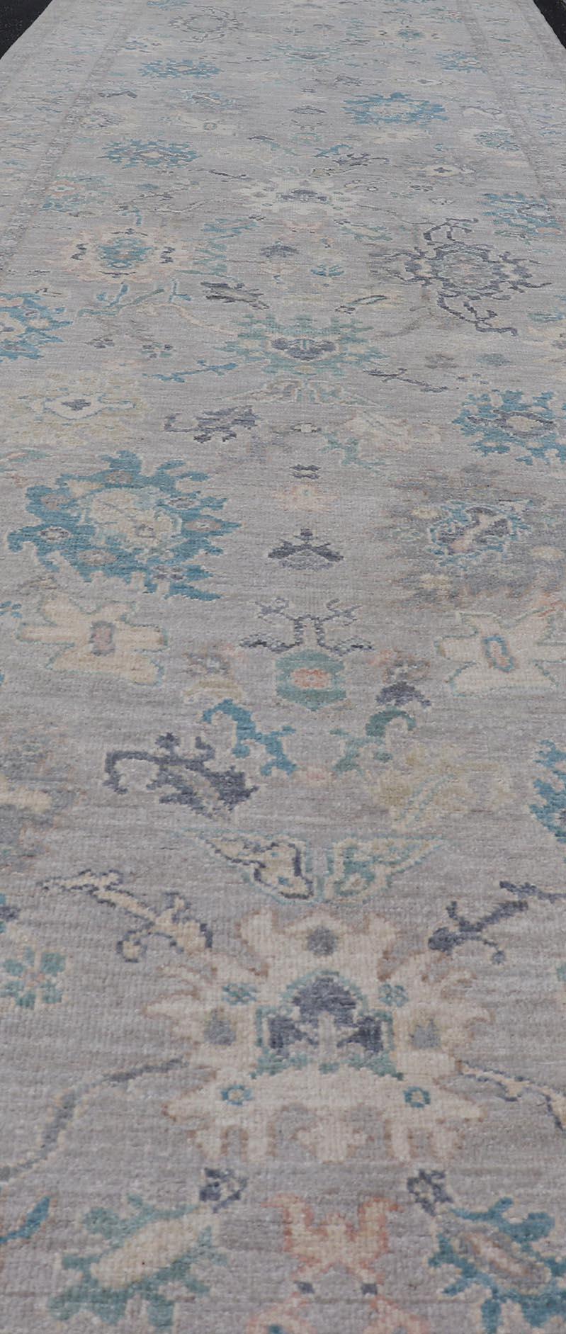 Keivan Woven Arts Collection of Large Modern Tabriz Gallery in Muted Tones For Sale 5