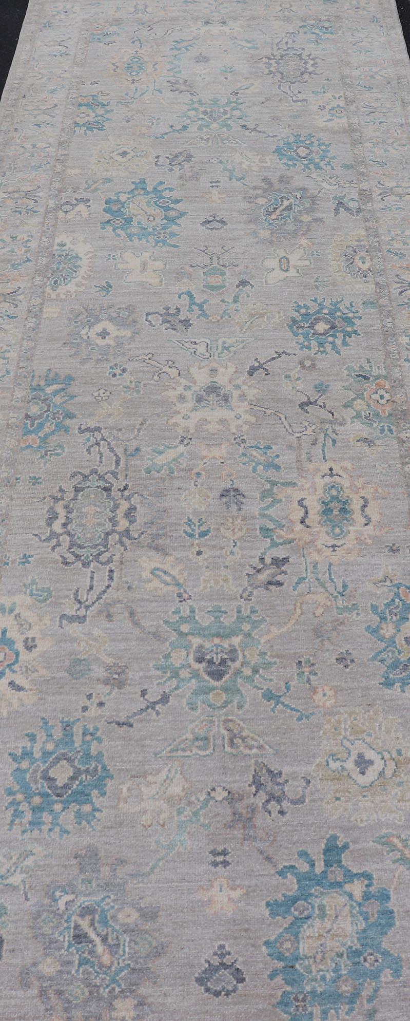 Keivan Woven Arts Collection of Large Modern Tabriz Gallery in Muted Tones For Sale 6