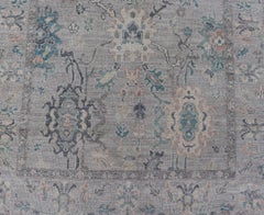 Keivan Woven Arts Collection of Large Modern Tabriz Gallery in Muted Tones