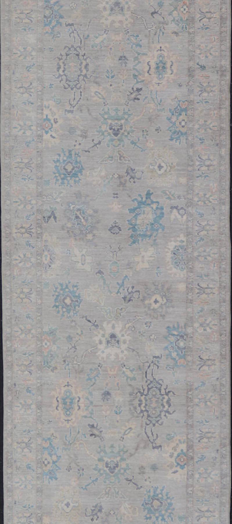 Contemporary Keivan Woven Arts Collection of Large Modern Tabriz Gallery in Muted Tones For Sale