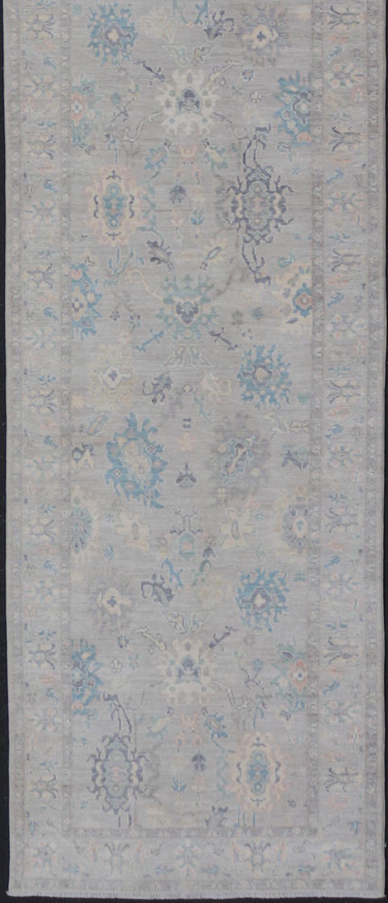 Wool Keivan Woven Arts Collection of Large Modern Tabriz Gallery in Muted Tones For Sale