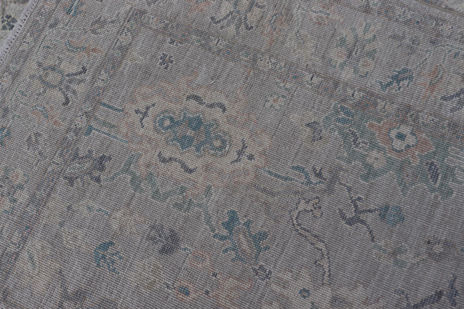 Keivan Woven Arts Collection of Large Modern Tabriz Gallery in Muted Tones For Sale 1