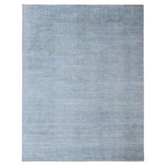 Tapis moderne de Keivan Woven Art au design transitionnel dans des tons de bleu ciel