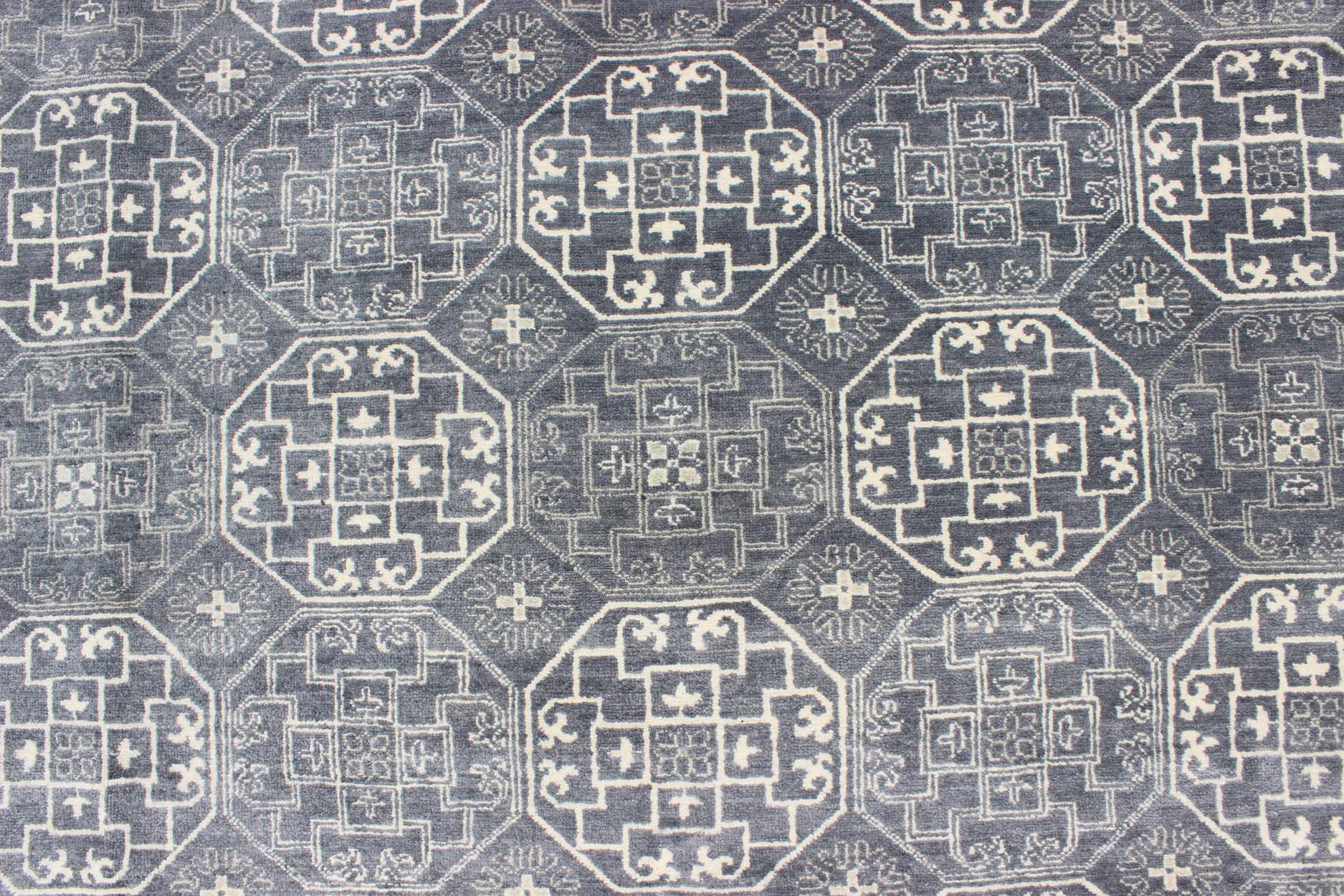 Keivan Woven Arts, Tappeto Khotan grigio In-Bam-59077-7'11