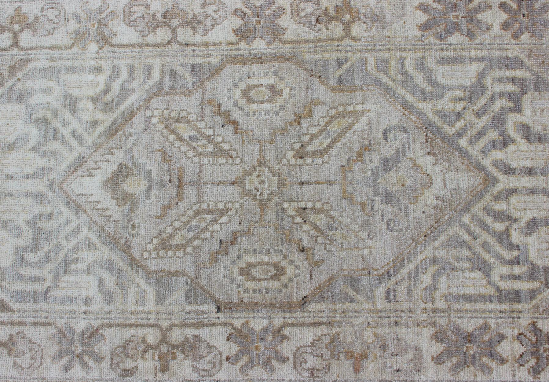 Keivan Woven Arts Khotan Runner with All-Over Geometric Medallion Pattern. Keivan Woven Arts / rug / MP-1310-131 country of origin / type: Afghanistan / Khotan. 
Measures: 2'5 x 10'8 
This Khotan features a geometric all-over design flanked by a