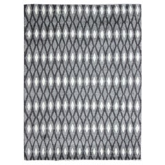 Keivan Woven Arts Moroccan Hand-Knotted Wool Area Rug in Gray Diamond Design