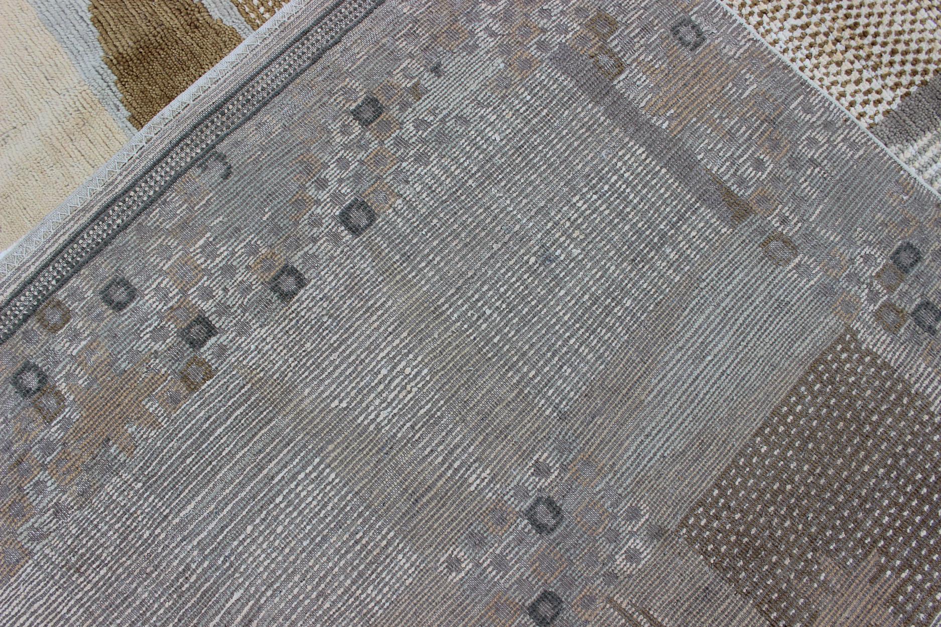 Keivan Woven Arts Piled Moderner Teppich im skandinavischen/schweizerischen Design in neutralen Tönen, Keivan im Angebot 1