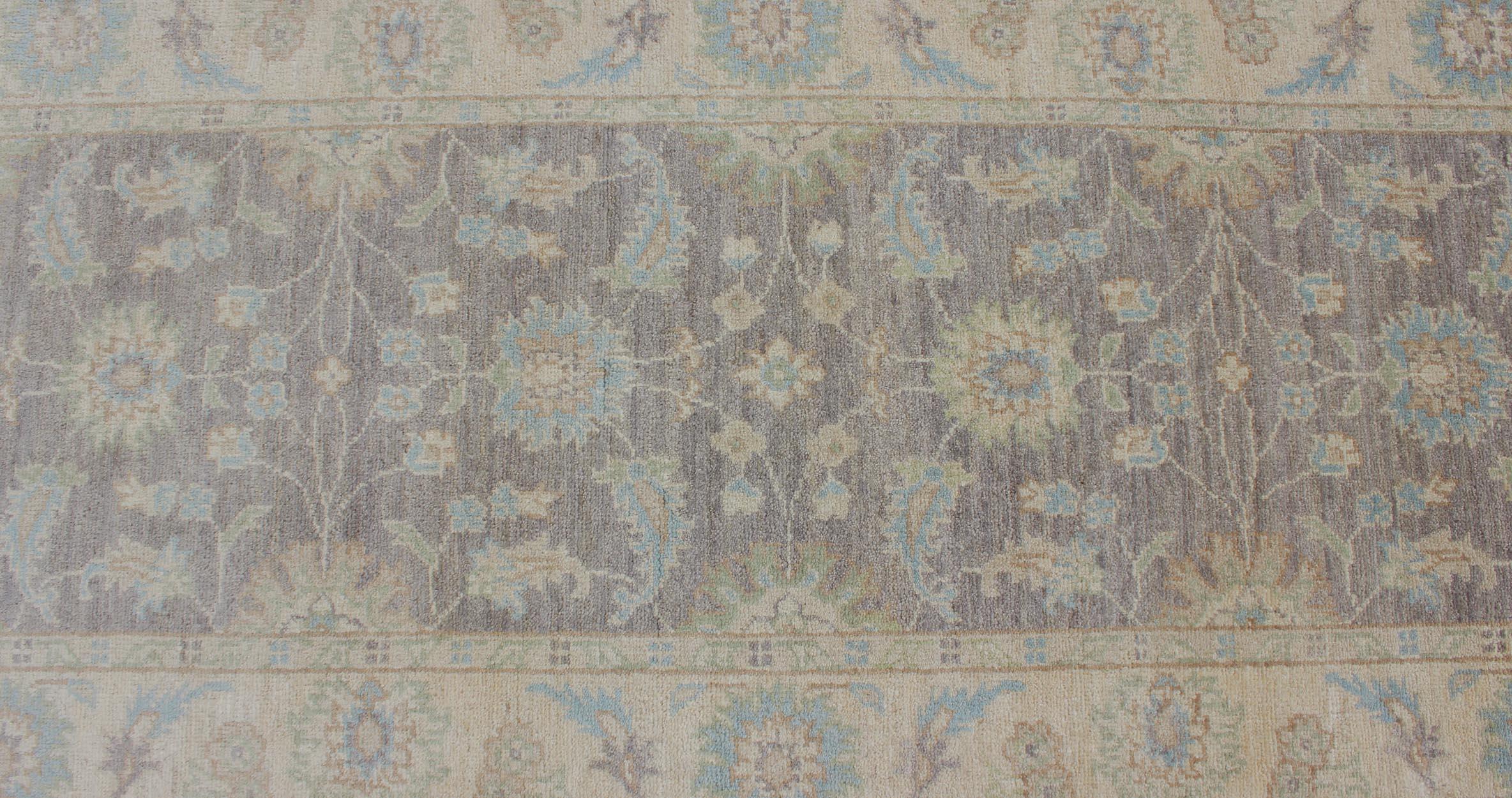 Keivan Woven Arts Runner with All-over Tabriz Design with Geometric Motifs For Sale 1