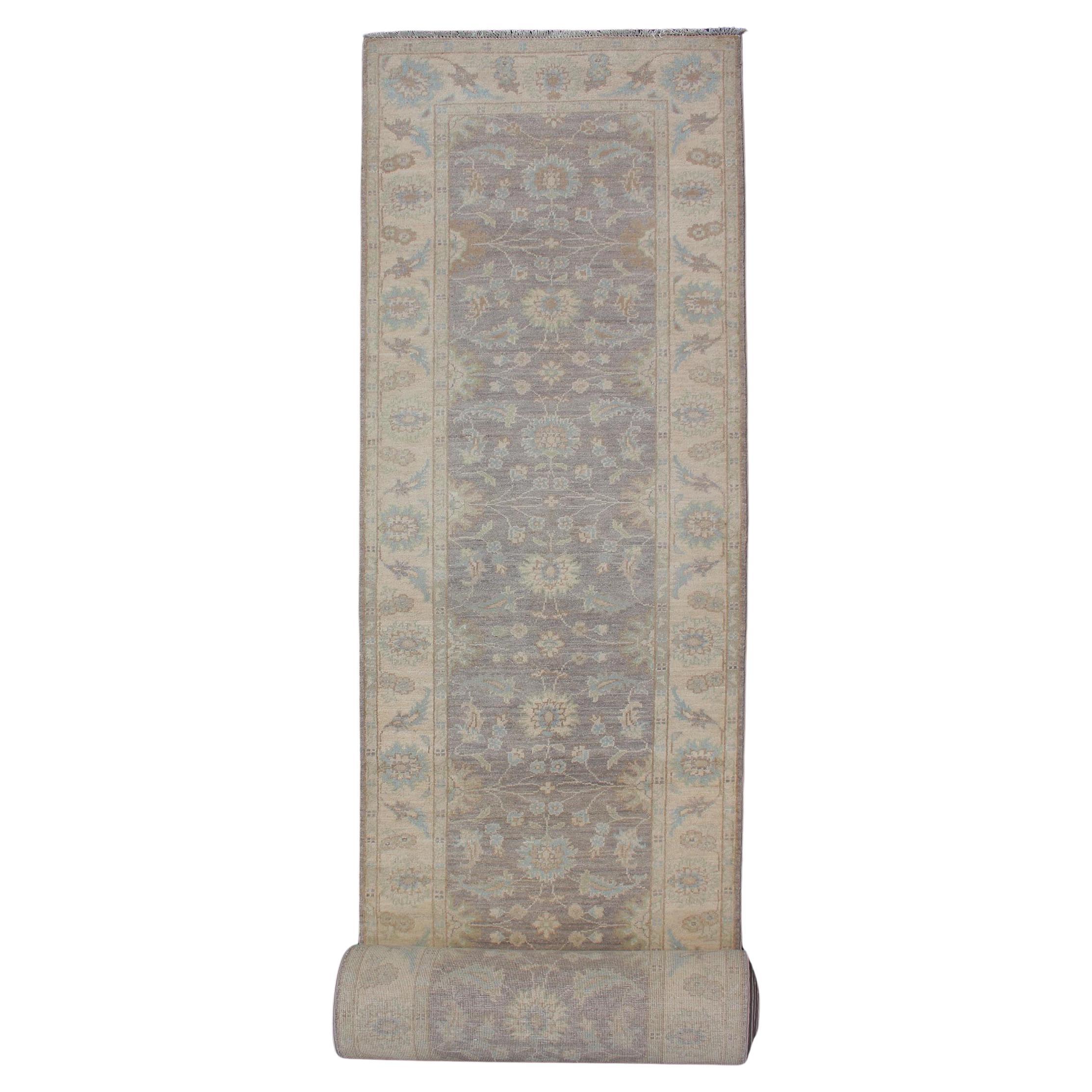 Keivan Woven Arts Runner with All-over Tabriz Design with Geometric Motifs For Sale