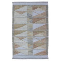 Keivan Woven Arts Skandinavischer Flachgewebe-Design-Teppich in Erdtönen 3'1 x 5'3