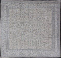 Keivan Woven Arts Cuadrado Moderno Oushak sobre Fondo Crema Claro 11'10 x 12'2