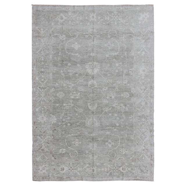 Contemporary Turkish Angora Oushak Rug For Sale at 1stDibs