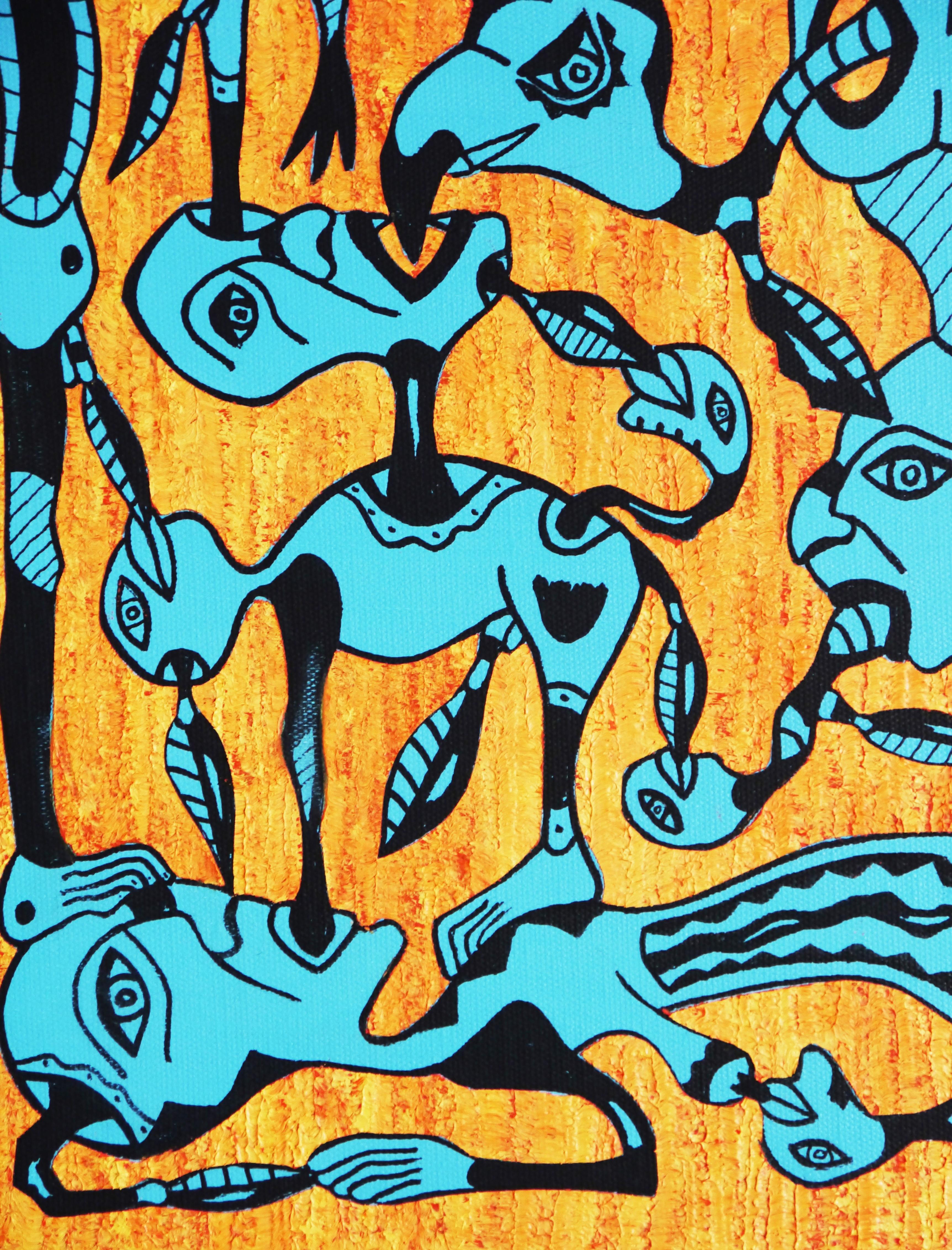 Art contemporain français par Kej - Anthropophages II en vente 2