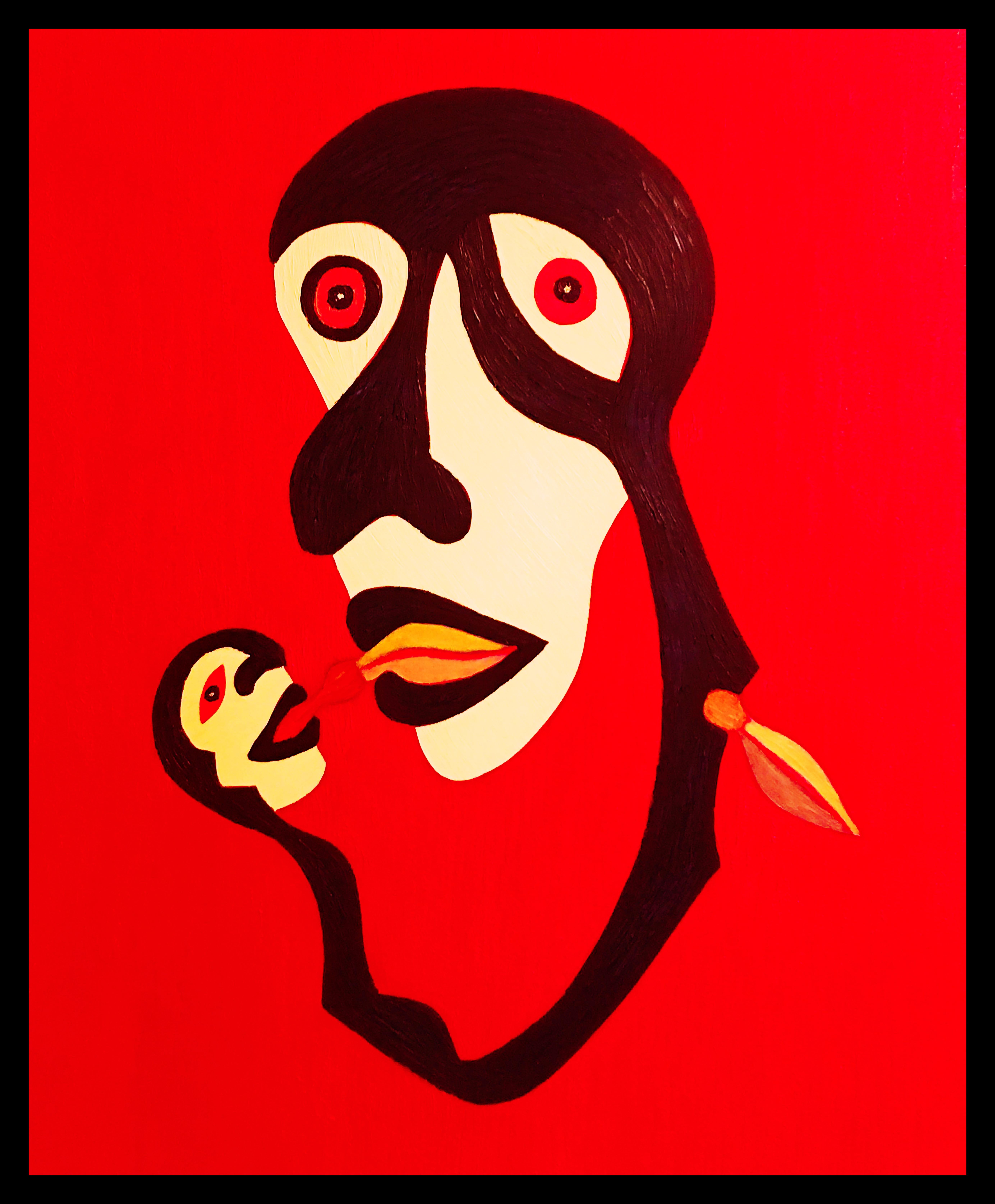 Figurative Painting de Kej - Arte contemporáneo francés de KEJ - La Mère et L'enfant