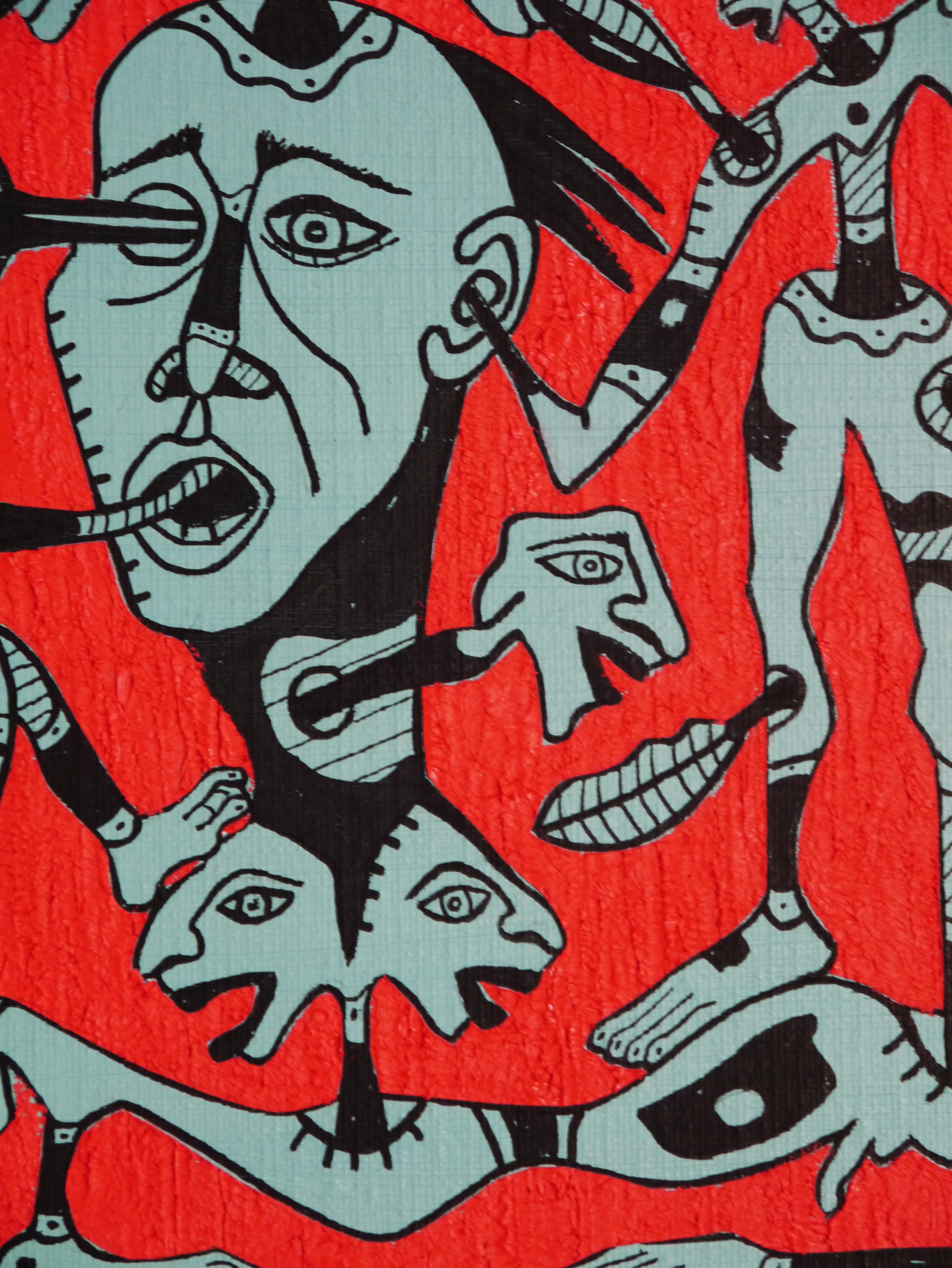 KEJ es un artista francés nacido en 1959 que vive y trabaja en París, Francia. Se le considera perteneciente al movimiento de la Figuración Libre y el Arte Outsider. Sus obras están referenciadas tanto en el Akoun como en Cambridge Expertise. Entre