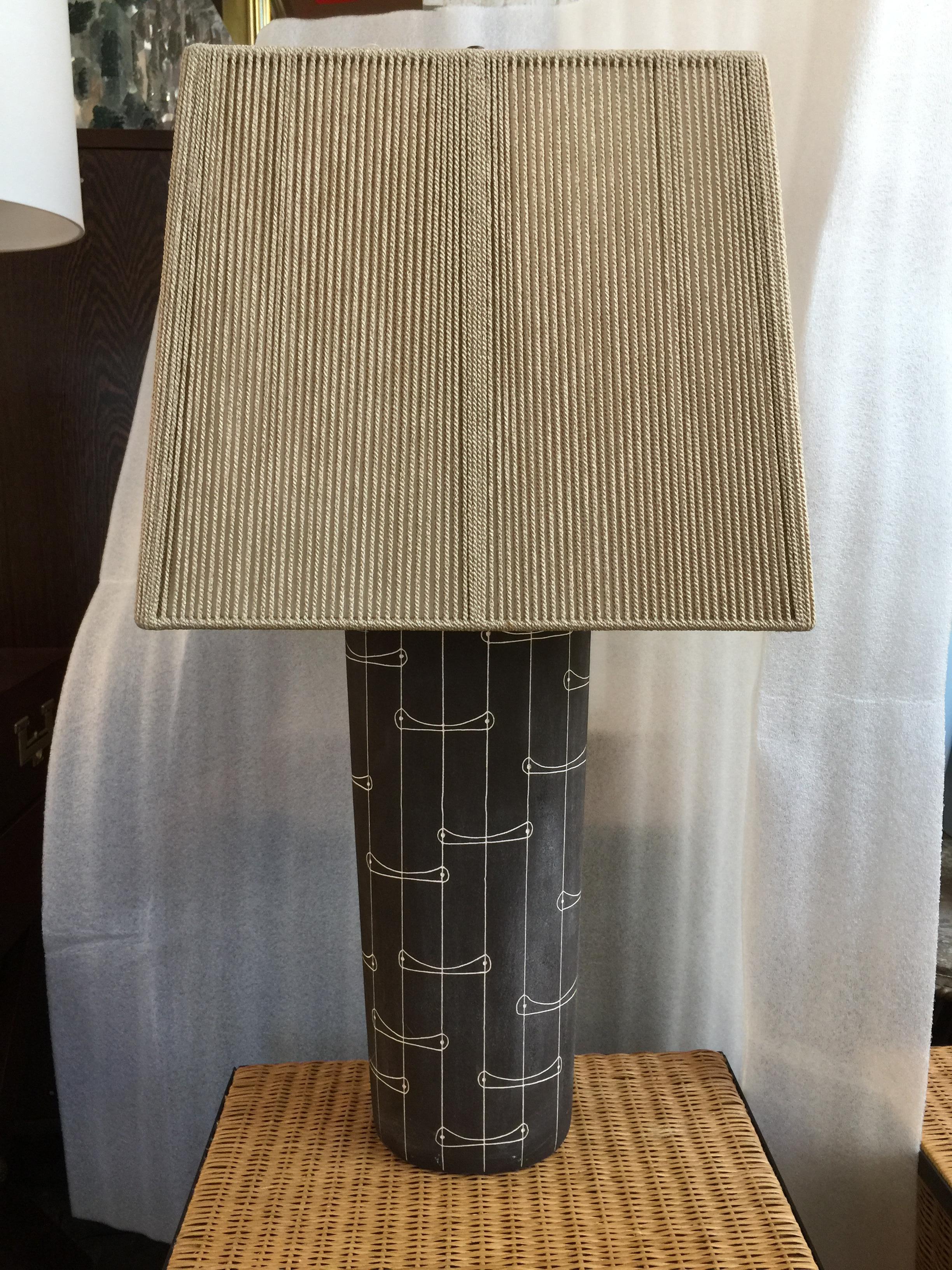 Kelby Midcentury Ceramic Table Lamp, Signed For Sale 1