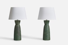 Kelby, Table Lamps, Ceramic, Metal, USA, 1960s