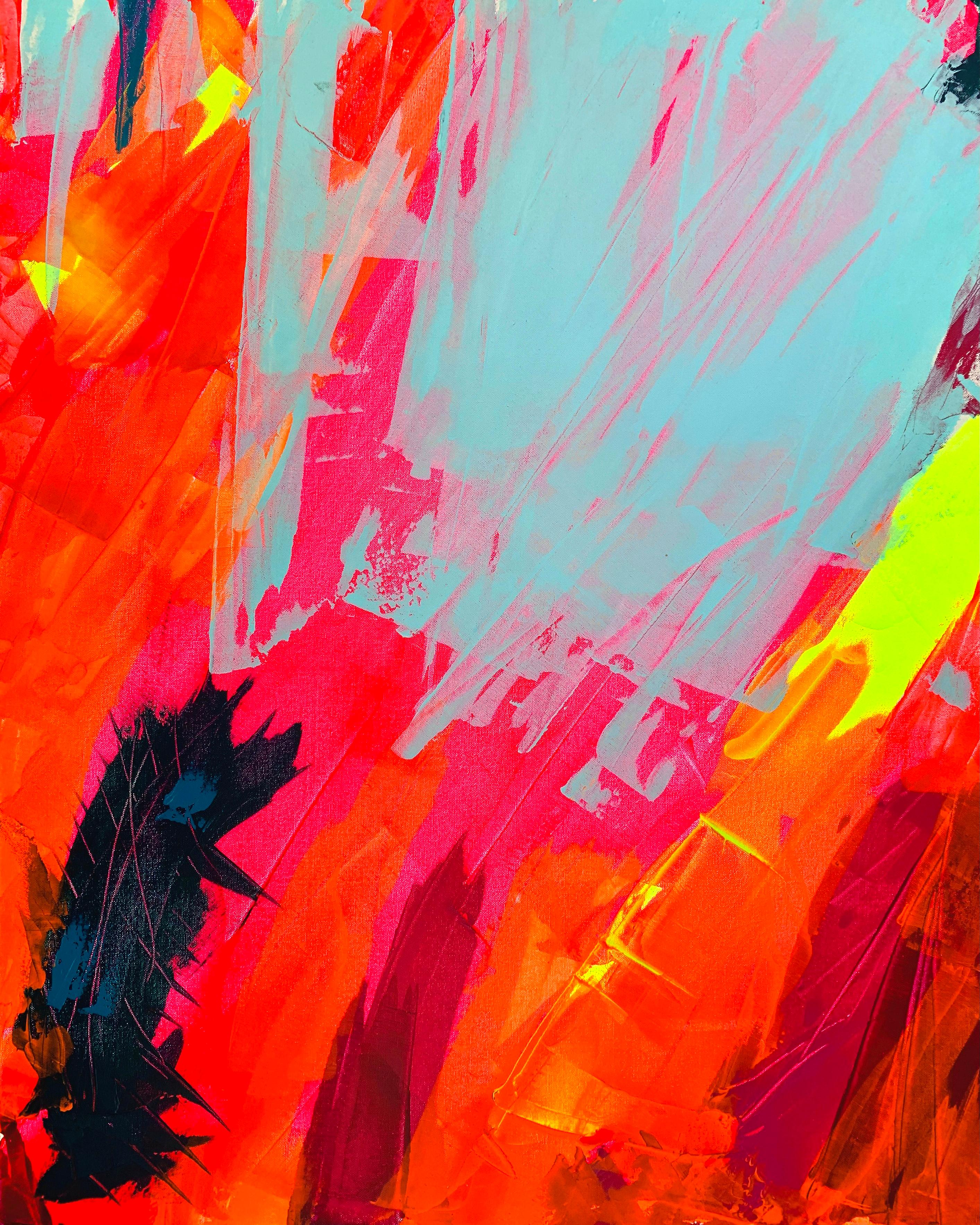 Kelda Storm  Abstract Painting - Untitled Colour Study No. 2, Acrylic on canvas, 100 x 80 cm, 2020