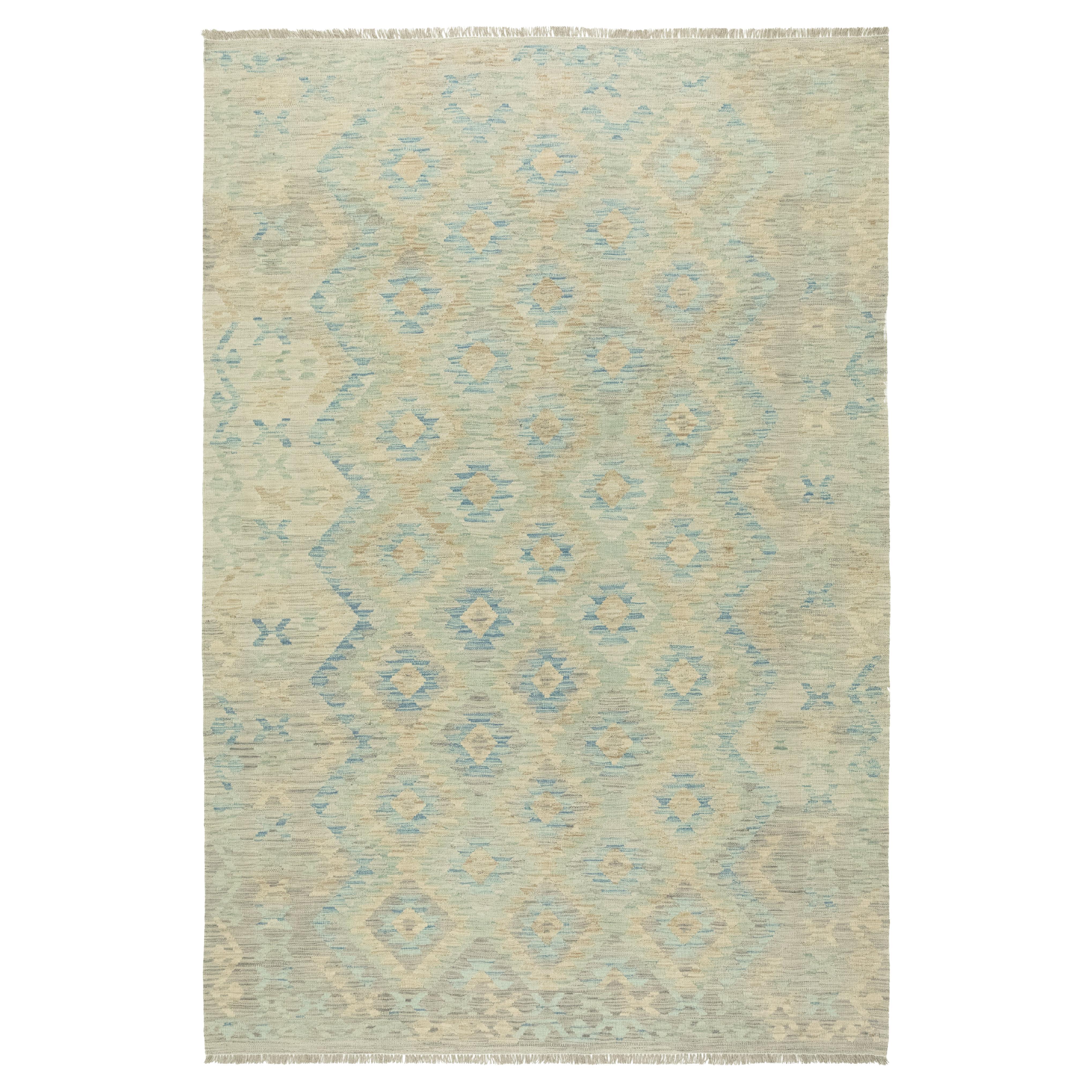 Kelim Afghan Rug (183 × 274 cm, gray, new)