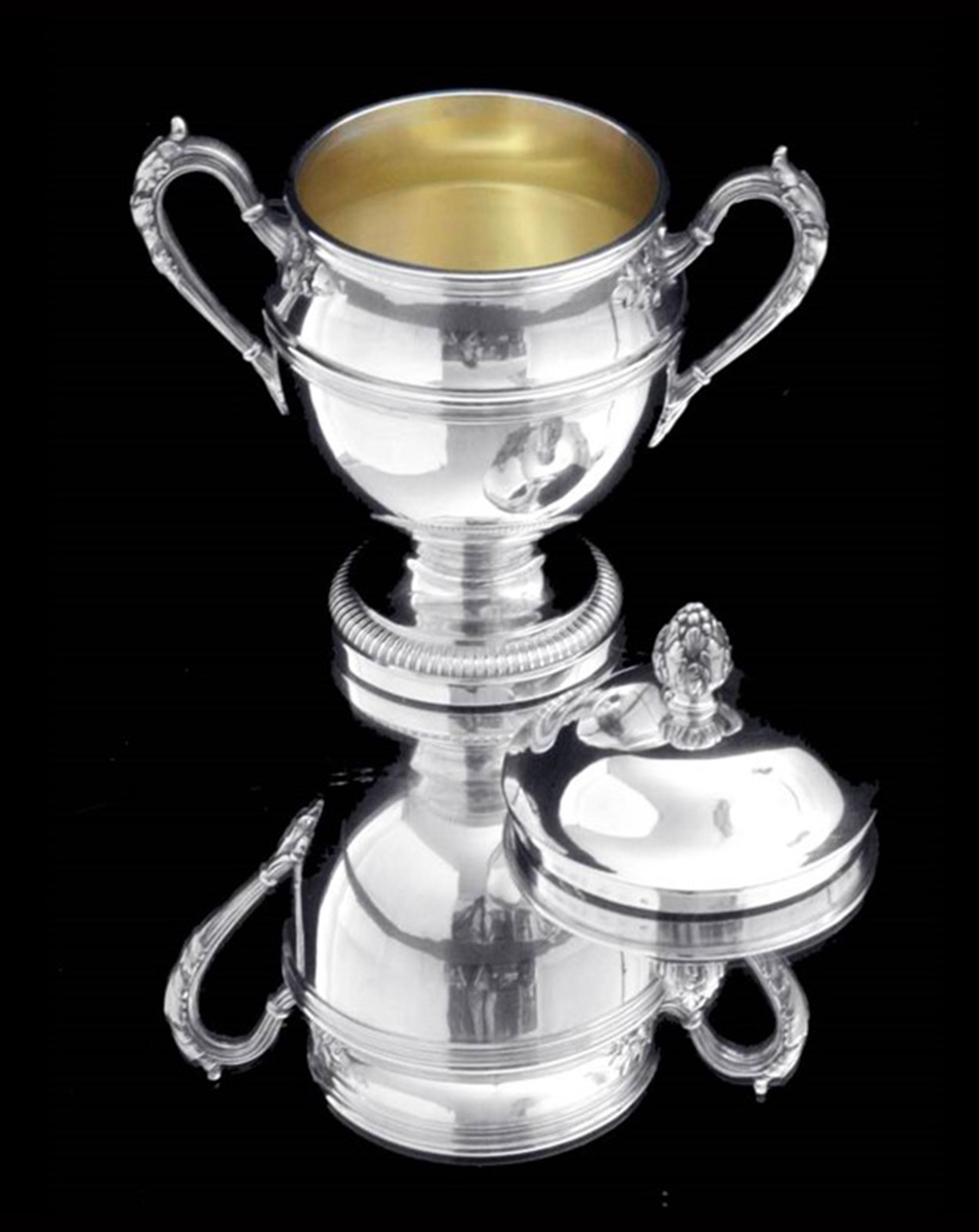 Keller - 8pc. Louis XVI 19th Century 950 Sterling Silver Tea Set, Museum Quality For Sale 5