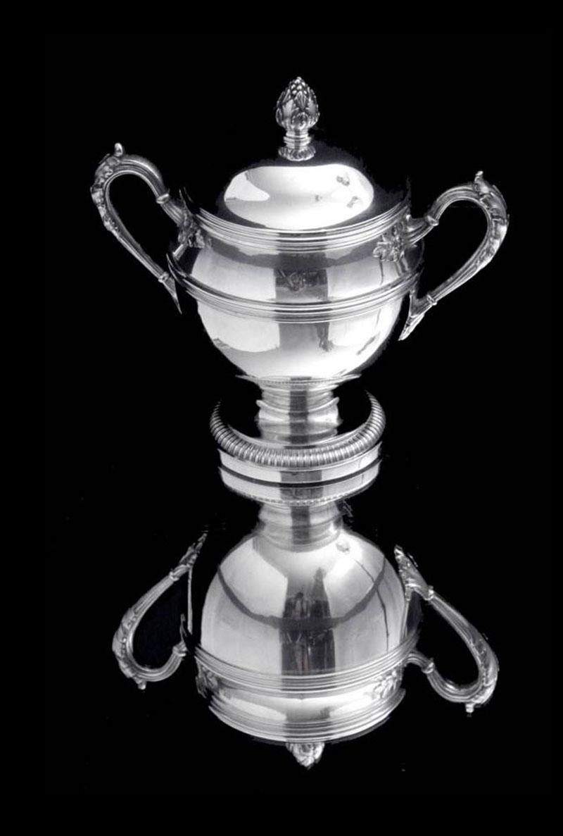 Keller - 8pc. Louis XVI 19th Century 950 Sterling Silver Tea Set, Museum Quality For Sale 3