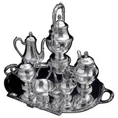 Keller - 8 Teile. Teeservice aus 950er Sterlingsilber in Museumsqualität, Louis XVI.-Stil, 19. Jahrhundert