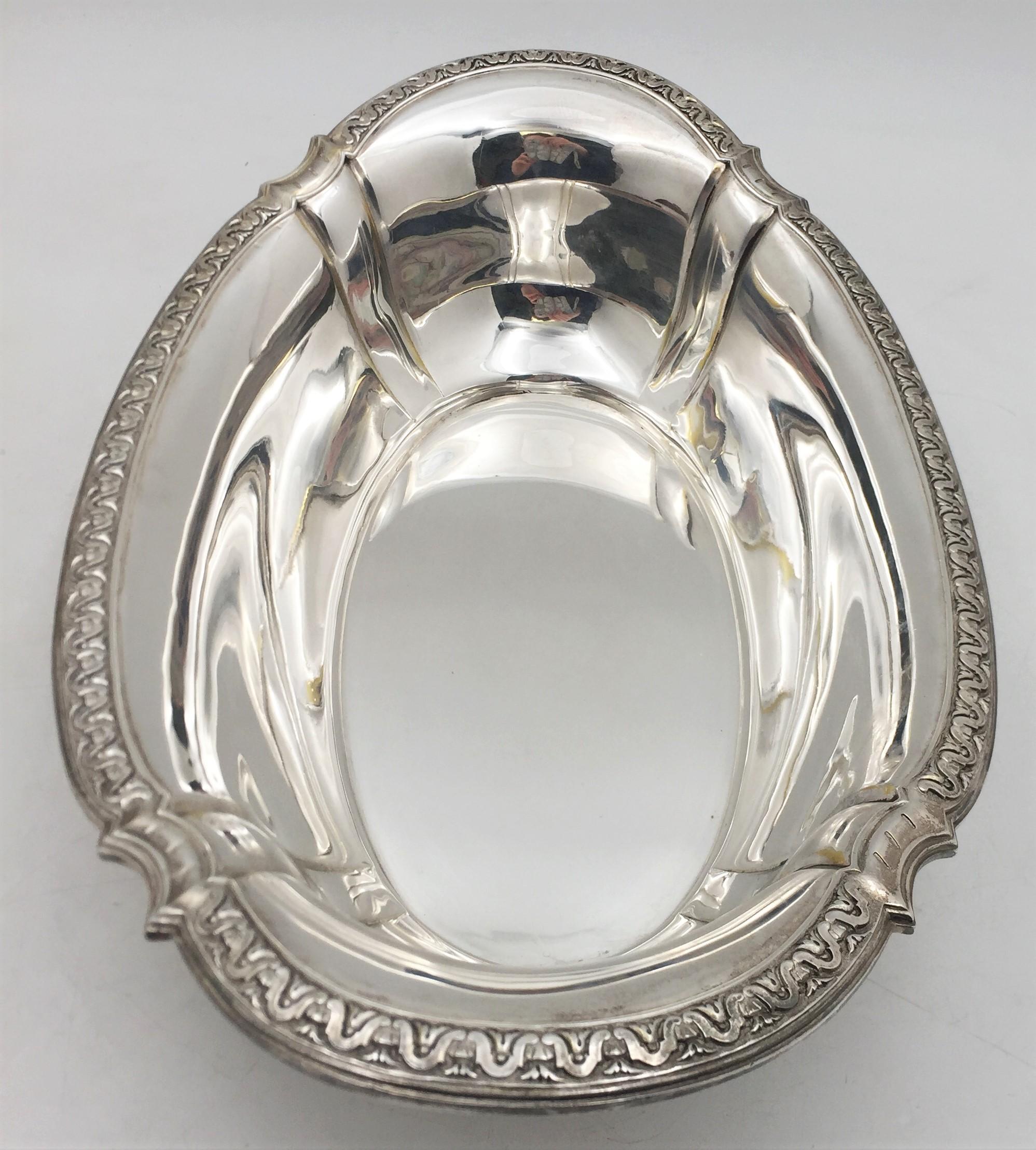 Keller French Silver 20th Century Centerpiece Bowl For Sale 1