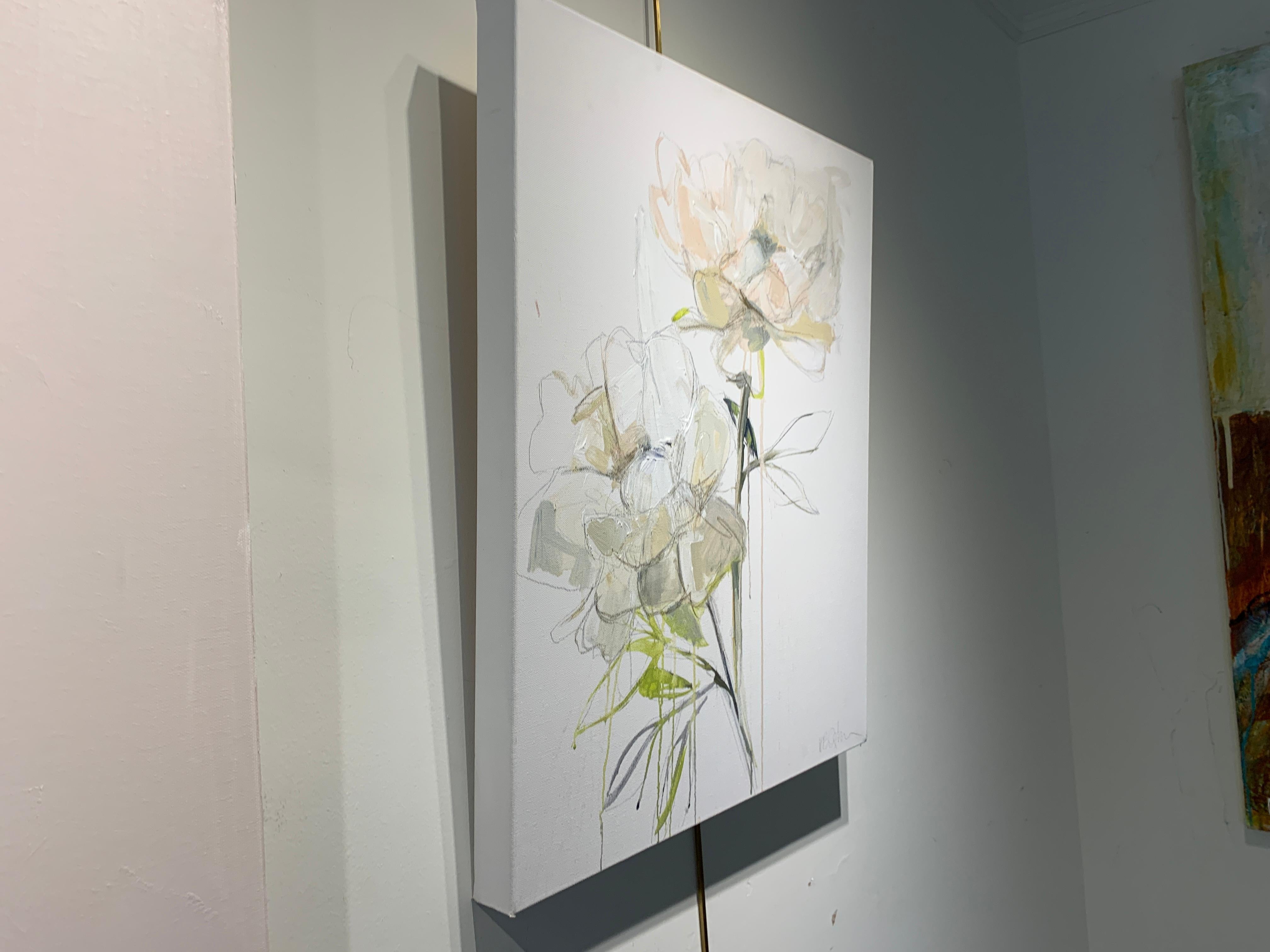 Paar von Kelley B. Ogburn, Gemälde in Mischtechnik auf Leinwand mit Blumenmotiven 6