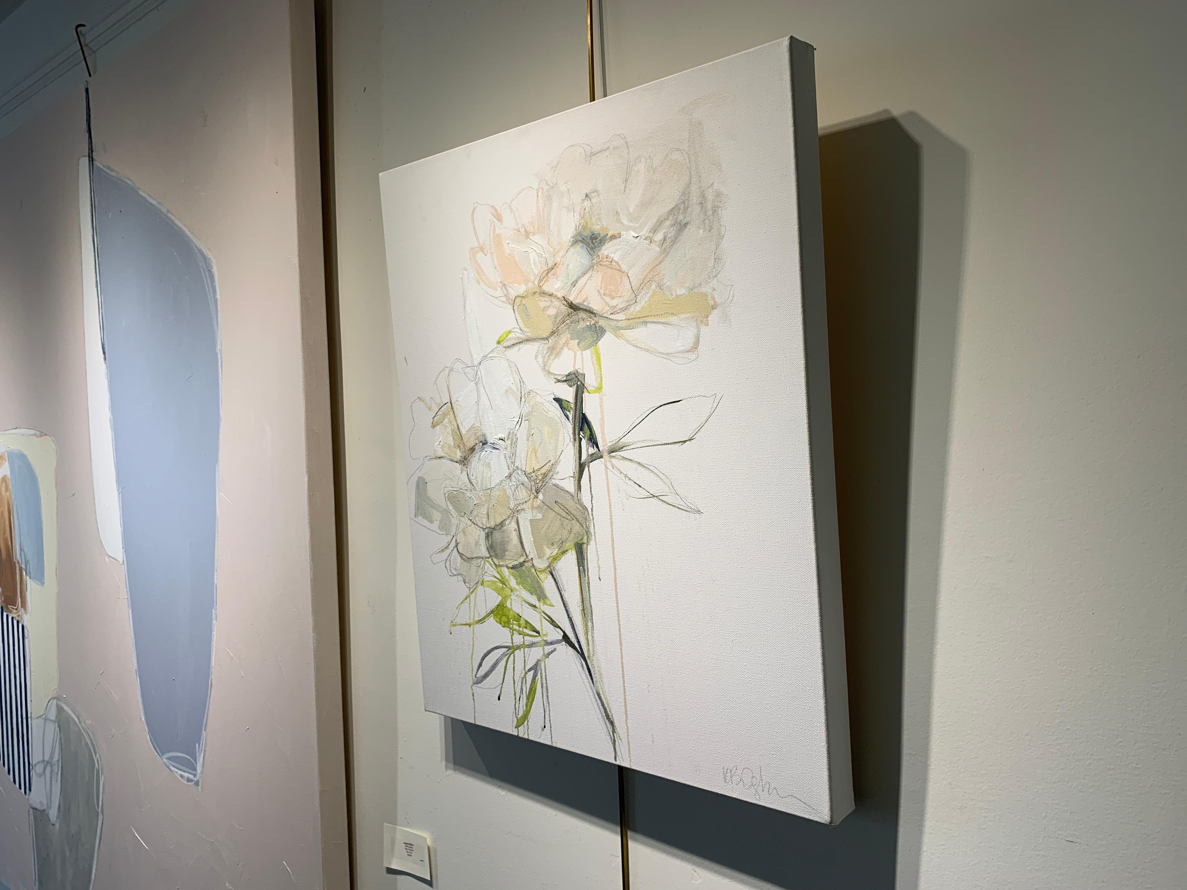 Paar von Kelley B. Ogburn, Gemälde in Mischtechnik auf Leinwand mit Blumenmotiven 7