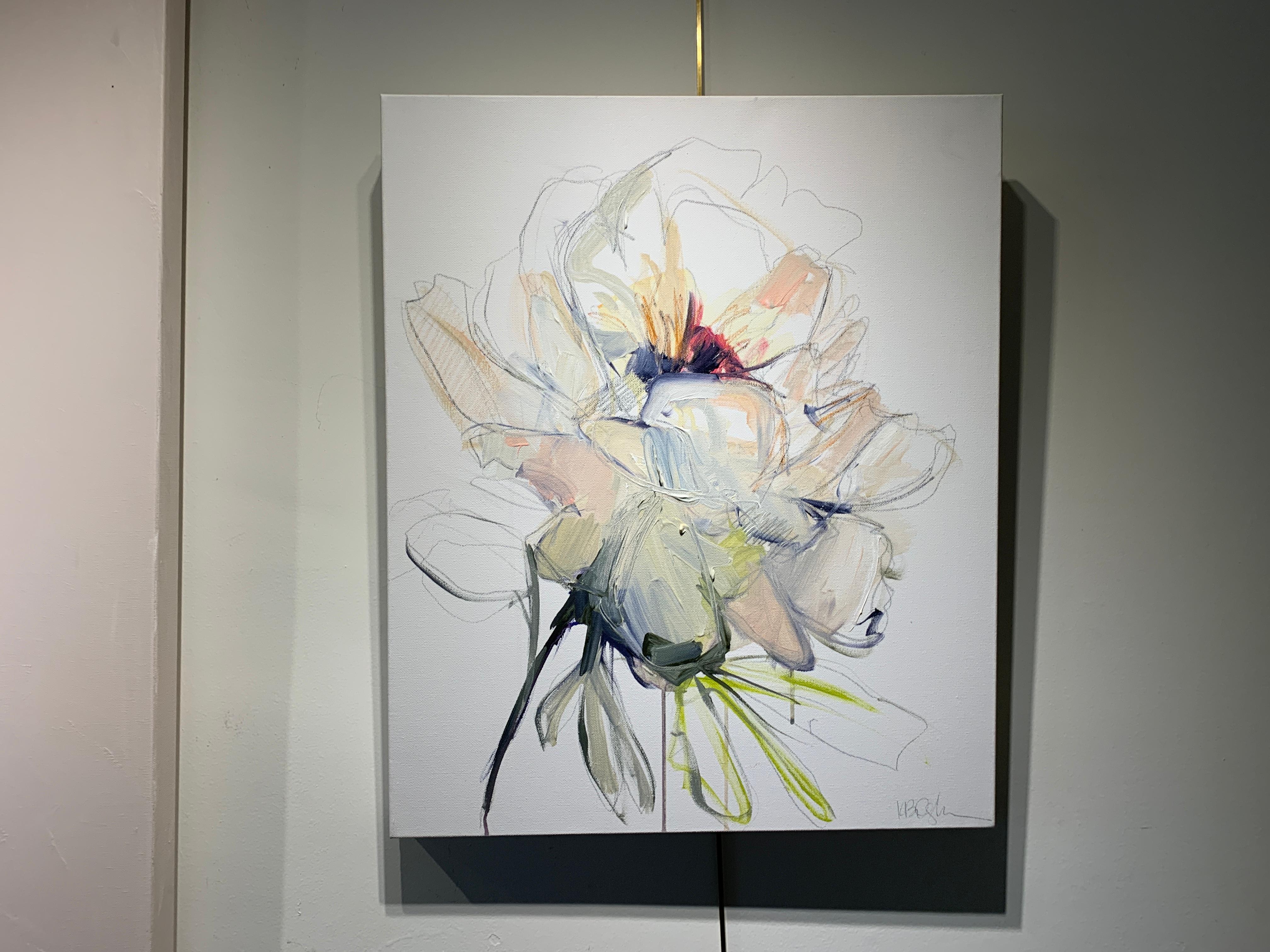 The Stem by Kelley B. Ogburn, Mixed Media on Canvas Floral Painting 2