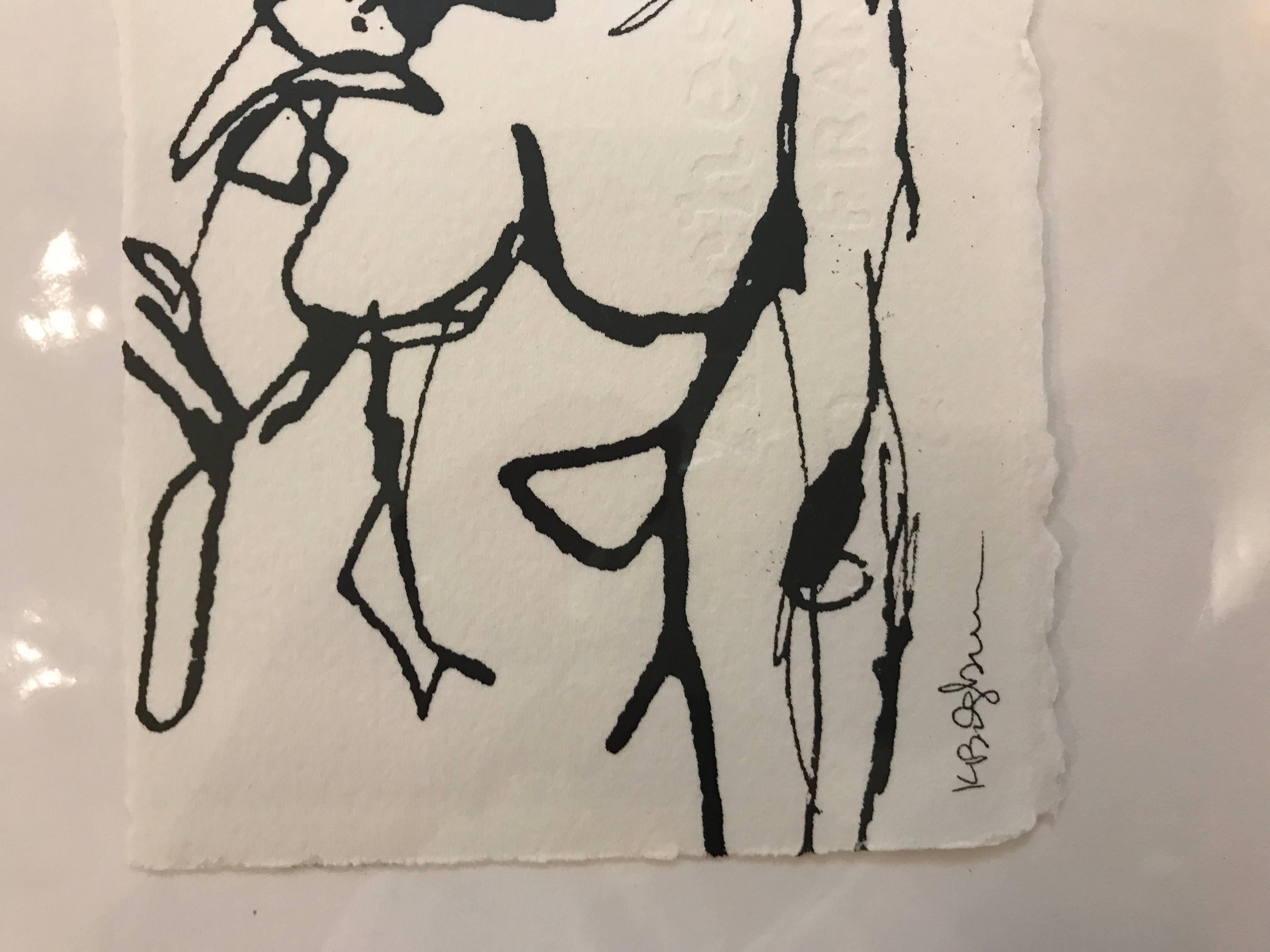 Ink #6, Petite Ink on Paper Figurative Drawing - Contemporary Art by Kelley B. Ogburn